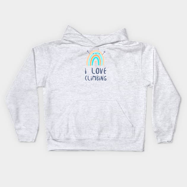 I love Climbing! Kids Hoodie by Low Gravity Prints